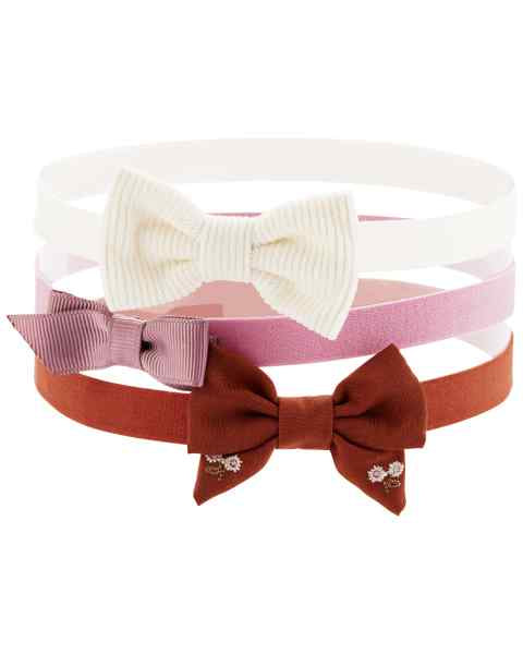 Diademas 3-Pack Velvet Bow — Niña
