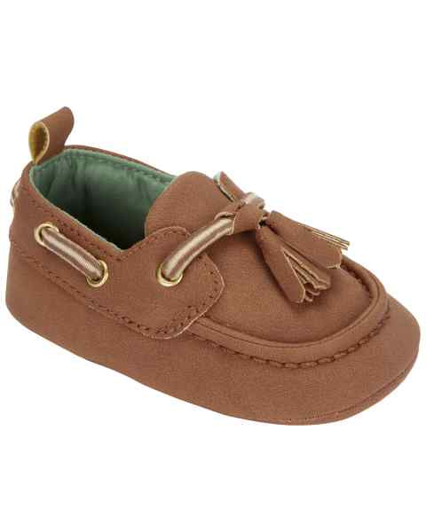 Loafers Tassel Tan Suede — Bebé