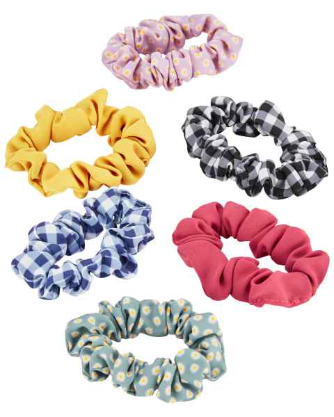 Scrunchies 6-Pack Gingham Daisy — Niña