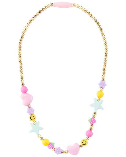 Carter's Girls Gold Beaded Necklace Charms