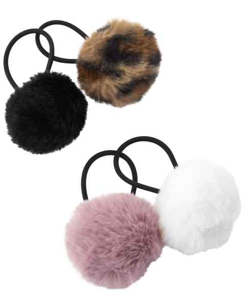Carter's Girls Pom Pom Hair Tie 4-Pack