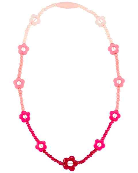 Carter's Girls Beaded Necklace Flowers Pink Ombre