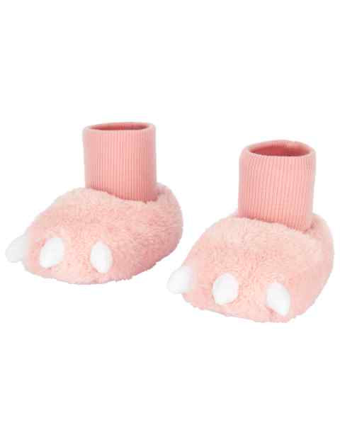 Carter's Baby Monster Paw Slipper Booties Pink