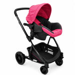 Coche Nubebe Rosa Frambuesa — Moisés, Cargador y Paseo - Image 4
