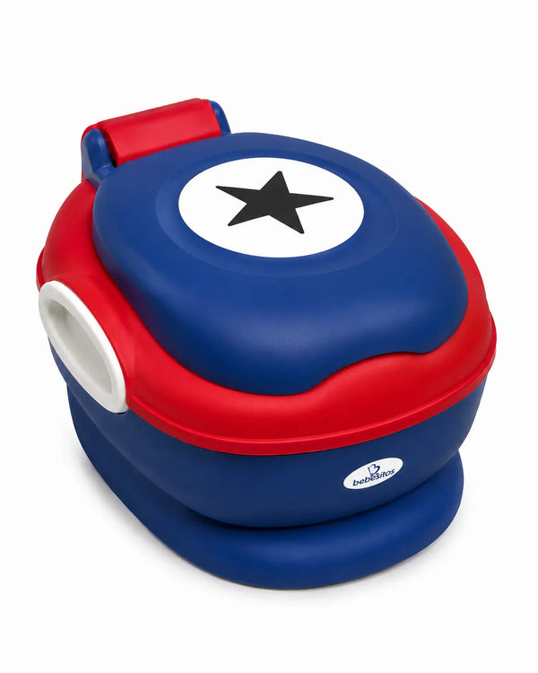 Baby Potty Trainer - Bacinica Infantil Diseño Estrella | Azul y Rojo