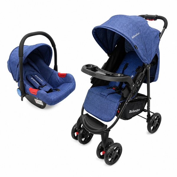 Compact Travel System: Coche y Cargador Kit en Azul