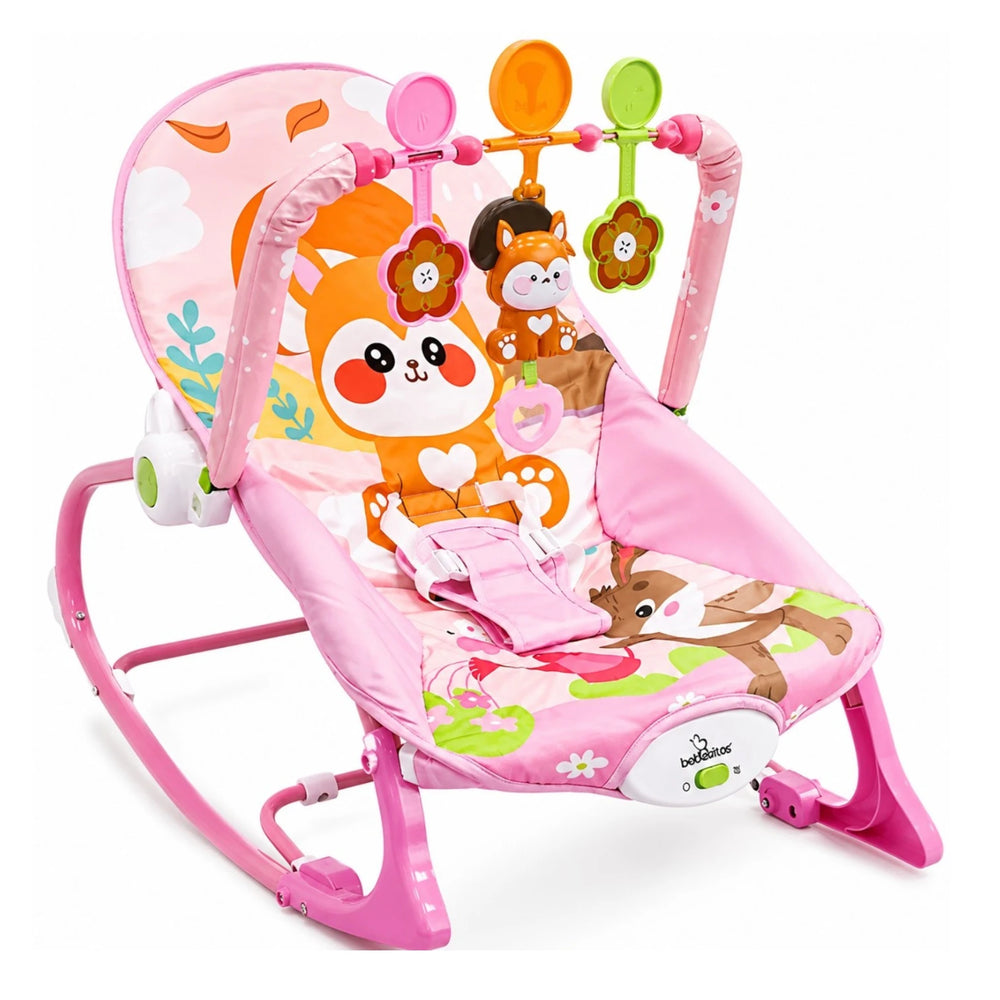 Bebesitos Baby Rocker Fox Woodland Pink