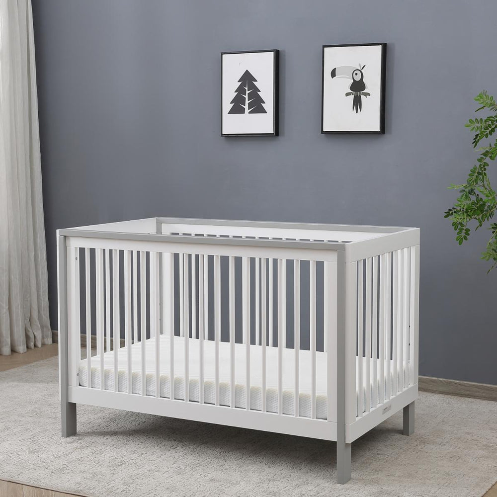 Cuna Paris 4-en-1 Convertible - Gris/Blanco