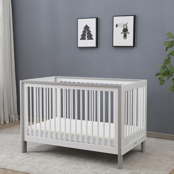 Cuna Paris 4-en-1 Convertible - Gris/Blanco