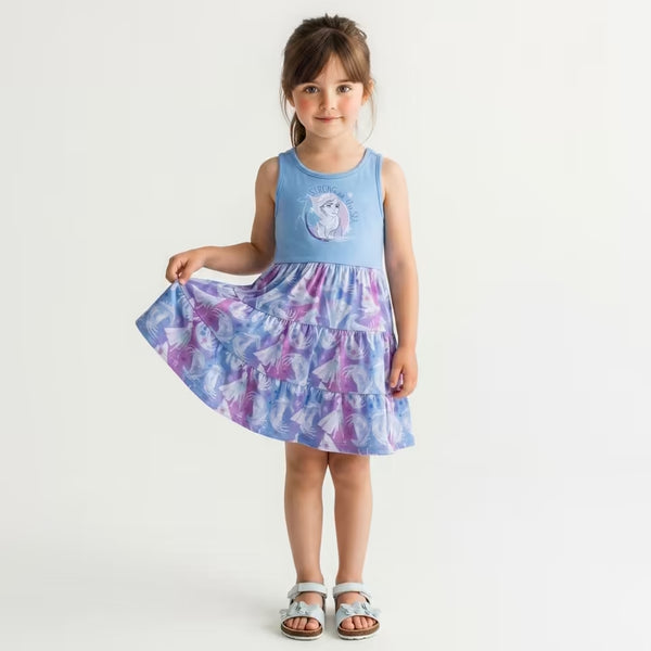 Disney Frozen II Tiered Cotton Dress · Strong as the Sea