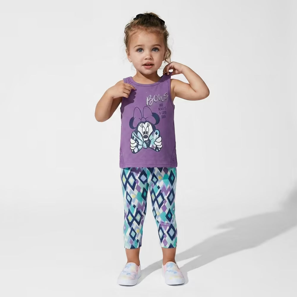Disney Minnie Tank & Biker Set · Bows