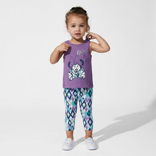 Disney Minnie Tank & Biker Set · Bows