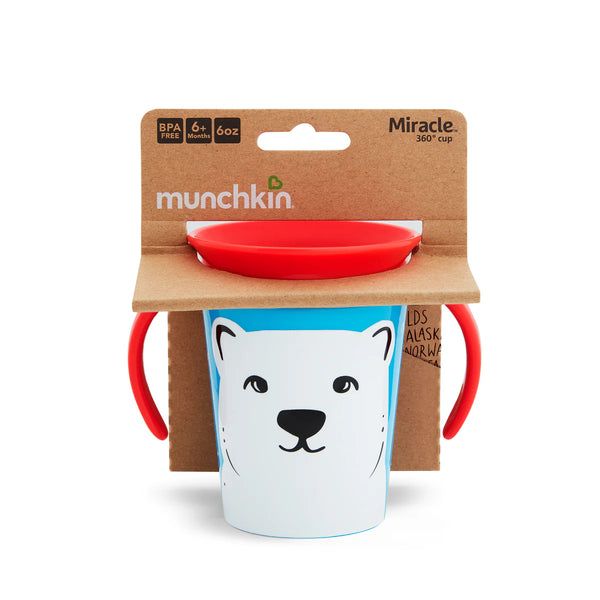 Munchkin Miracle 360 WildLove Trainer Cup 6oz - Polar Bear