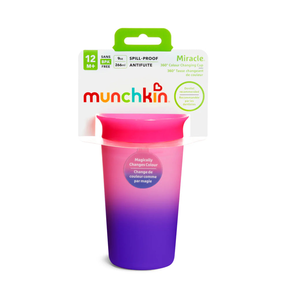 Munchkin Miracle 360 Color Changing Cup 9oz - Pink