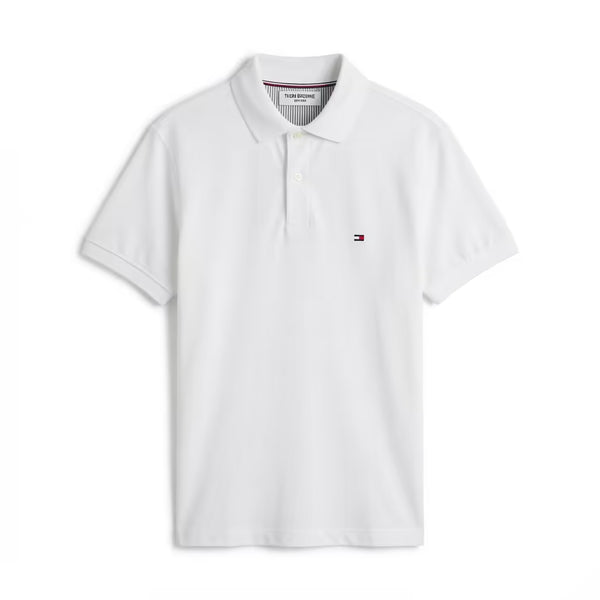Tommy Hilfiger Boys' Short Sleeve 1985 Regular Fit Polo – White