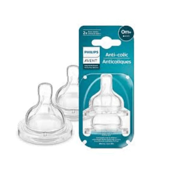 Tetinas Anticólicos Philips Avent Flujo Lento 1m+ (Paquete de 2 Unidades)