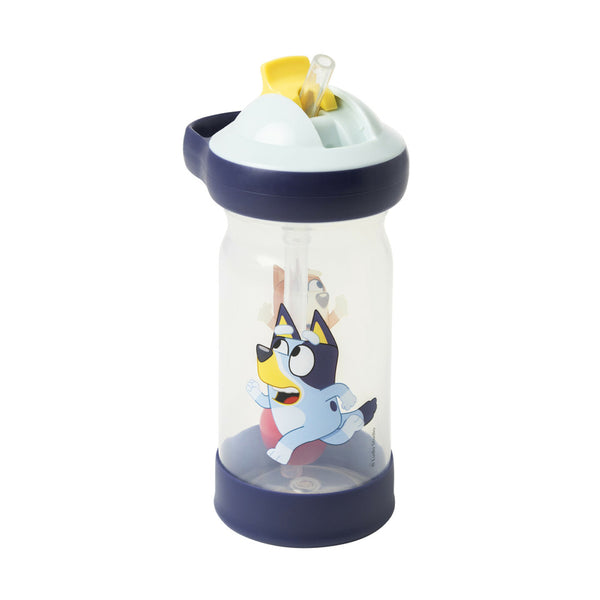 The First Years Bluey Sip & See Water Bottle with Floating Charm