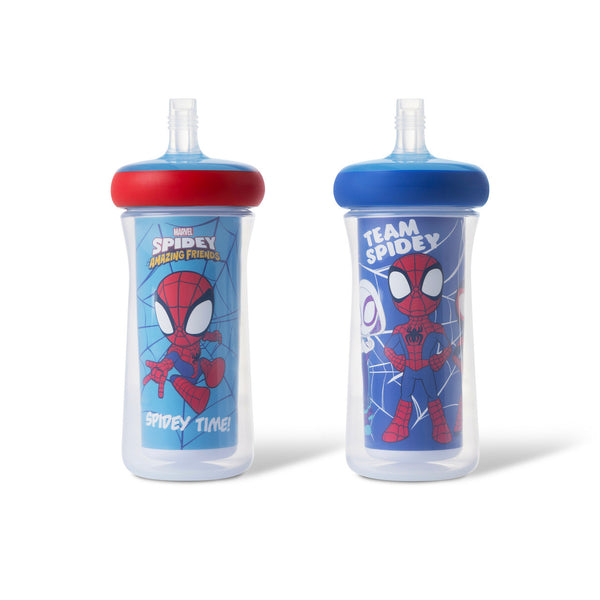 The First Years Marvel Spidey Insulated Straw Cup 2-Pack