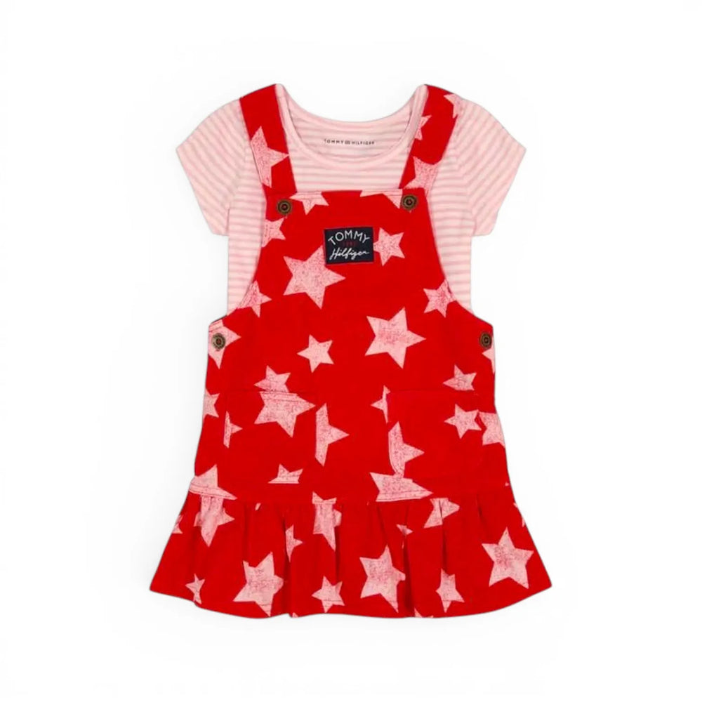 Red Star Jumper & Pink Stripe Tee Set