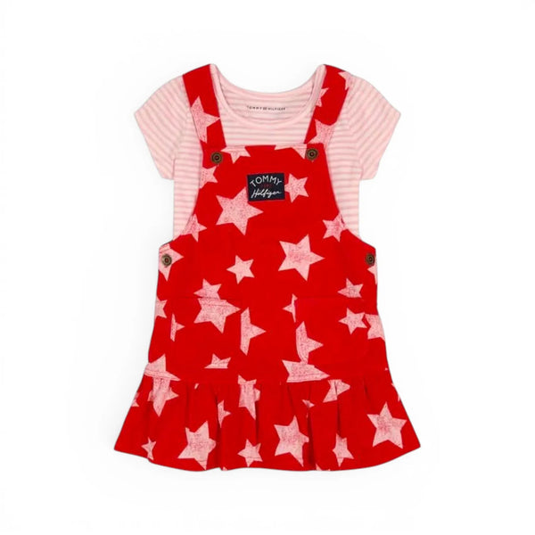 Red Star Jumper & Pink Stripe Tee Set