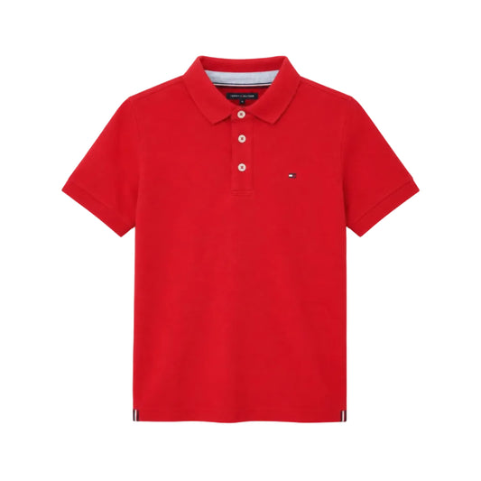 Tommy Hilfiger Boys' Short Sleeve 1985 Regular Fit Polo - Primary Red
