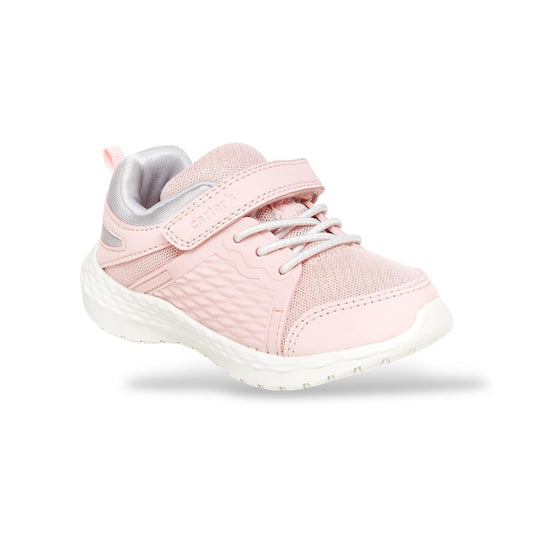 Kids Athletic Sneaker - Pink White Velcro