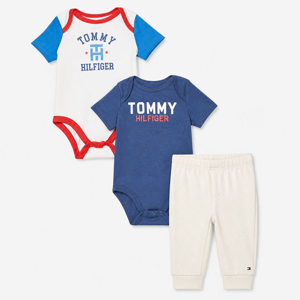 Tommy Hilfiger Baby Bodysuit & Jogger 3-Piece Set