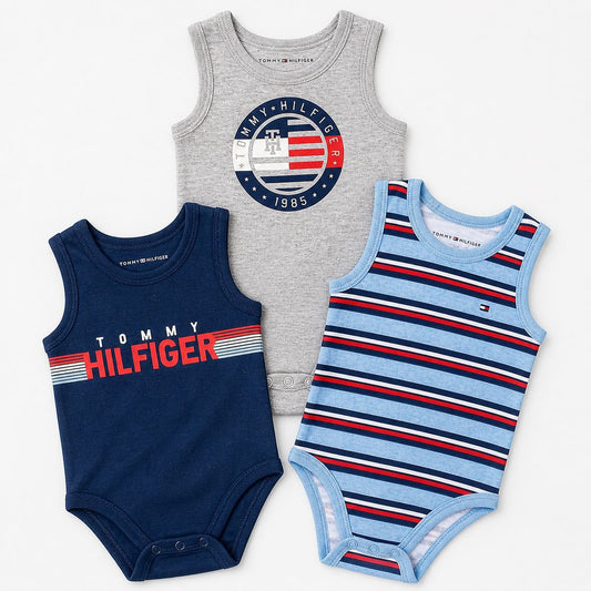 Pack 3 bodysuits sin manga Tommy Hilfiger bebé