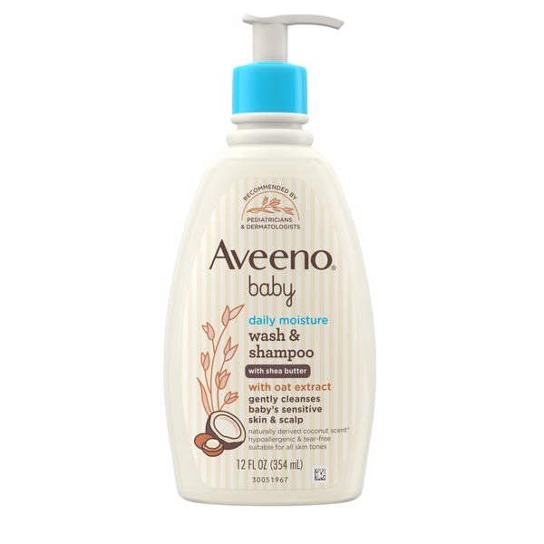 Aveeno Baby Daily Moisture Gentle Body Wash & Shampoo 12 fl oz