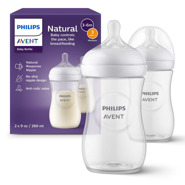 Avent Set de 2 Biberones Classic transparente 9 oz