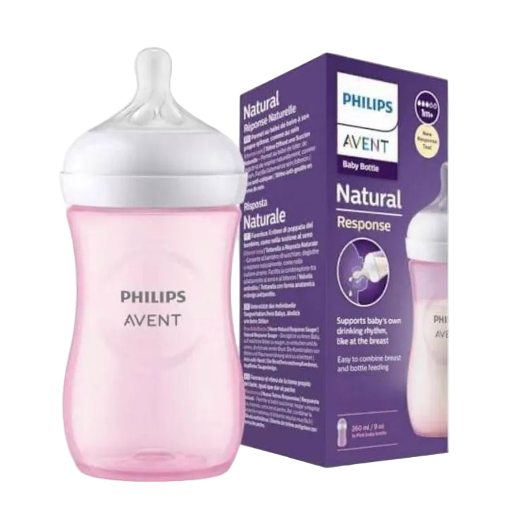 Avent Biberón Natural rosado 9 oz