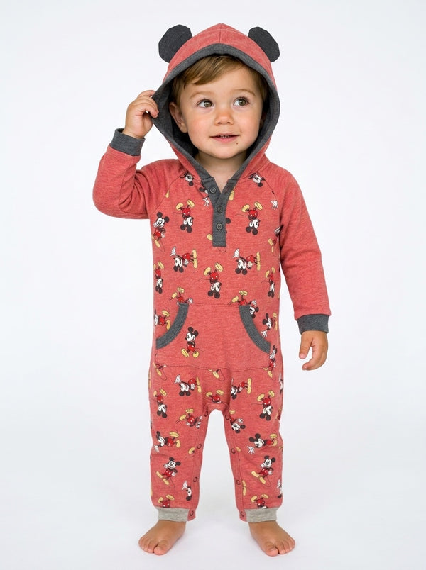 Disney Mickey Mouse Footie and Hoodie Set