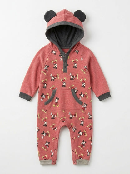 Disney Mickey Mouse Footie and Hoodie Set