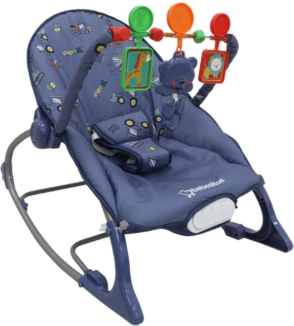 Nubebé Infant-to-Toddler Rocker with Toy Bar - Navy Space