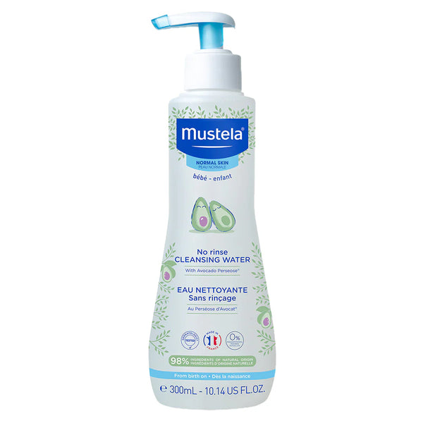 Agua Limpiadora sin Enjuague Mustela 300ml — Piel Sensible del Bebé