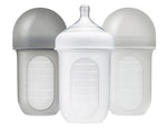 Boon NURSH Biberón Anti-Cólico 8oz (240ml) Set de 3 - Gris Multi - Image 4