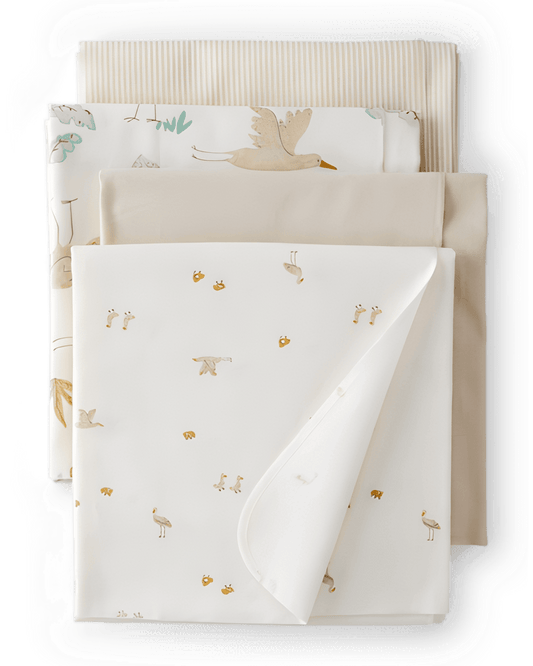 Carter's Baby 4 Pack Stork Print Receiving Blankets Yellow - ColorPlay