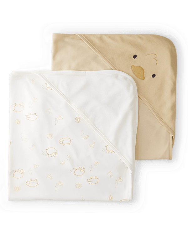 Carter's Baby 2 Pack Hooded Towels Yellow