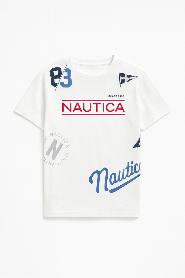 Nautica Niños Camiseta Gráfica - Blanco