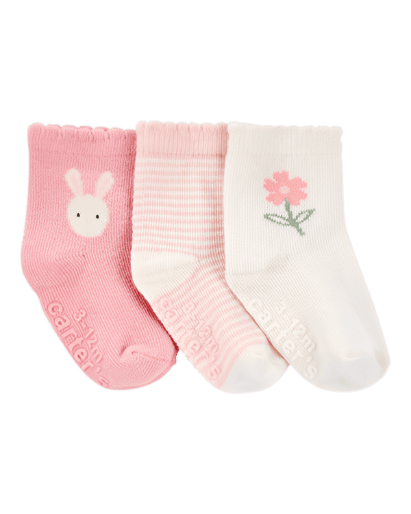 Carter's Baby Girl 3 Pack Bunny Ankle Socks