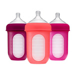Boon NURSH Biberón Anti-Cólico 8oz (240ml) Set de 3 - Berry/Rosa - Image 2
