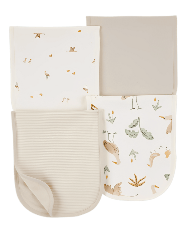 Carter's Baby 4-Pack Burp Cloths - Ivory/Brown