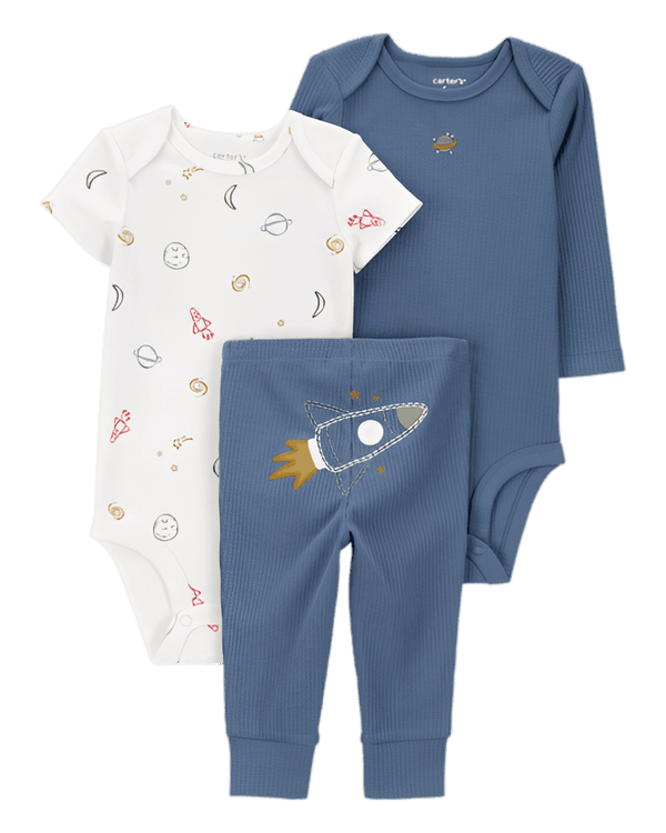 Carter's Baby Boy 3 Piece Rocket Ship Little Character Set