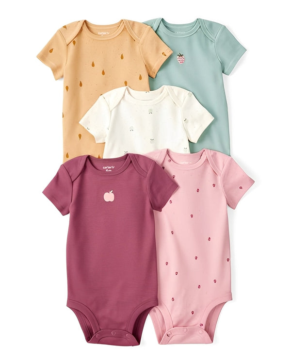 Carter's Baby Girl 5 Pack Cotton Multipack Bodysuits