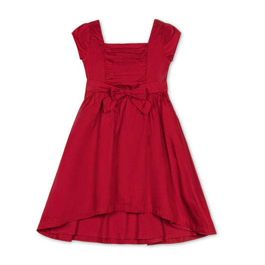 Hope & Henry Organic High Low Sateen Dress - ColorPlay