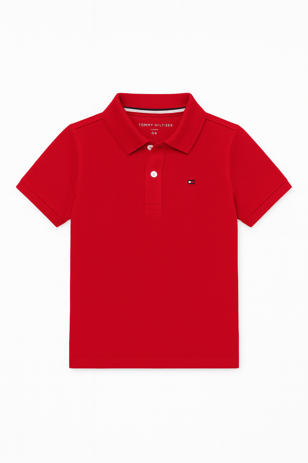 Tommy Hilfiger Niños Polo - Rojo