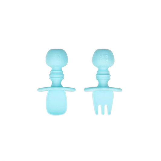 Bumkins Silicone Chewtensils - Blue - ColorPlay