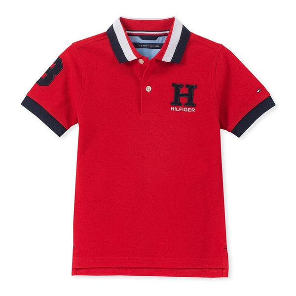 Tommy Hilfiger Niños Polo Logo H - Rojo