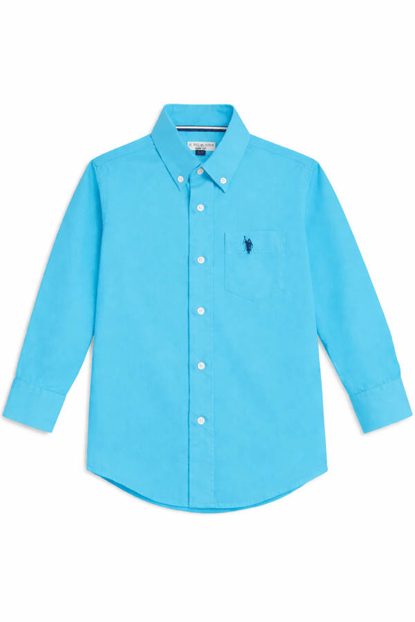 U.S. Polo Assn. Niños Camisa Manga Larga - Turquesa