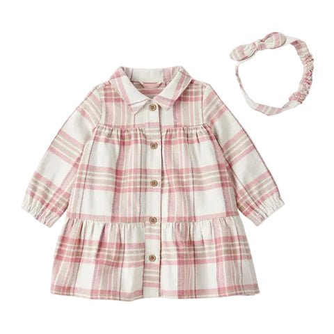 Carter's Baby Girl Plaid Dress and Headband Set - ColorPlay